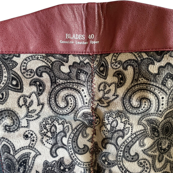 NEW L'ARTISTE SPRING STEP Blades Women's Size 40 Brown Leather Floral Zip Boots - Picture 11 of 14